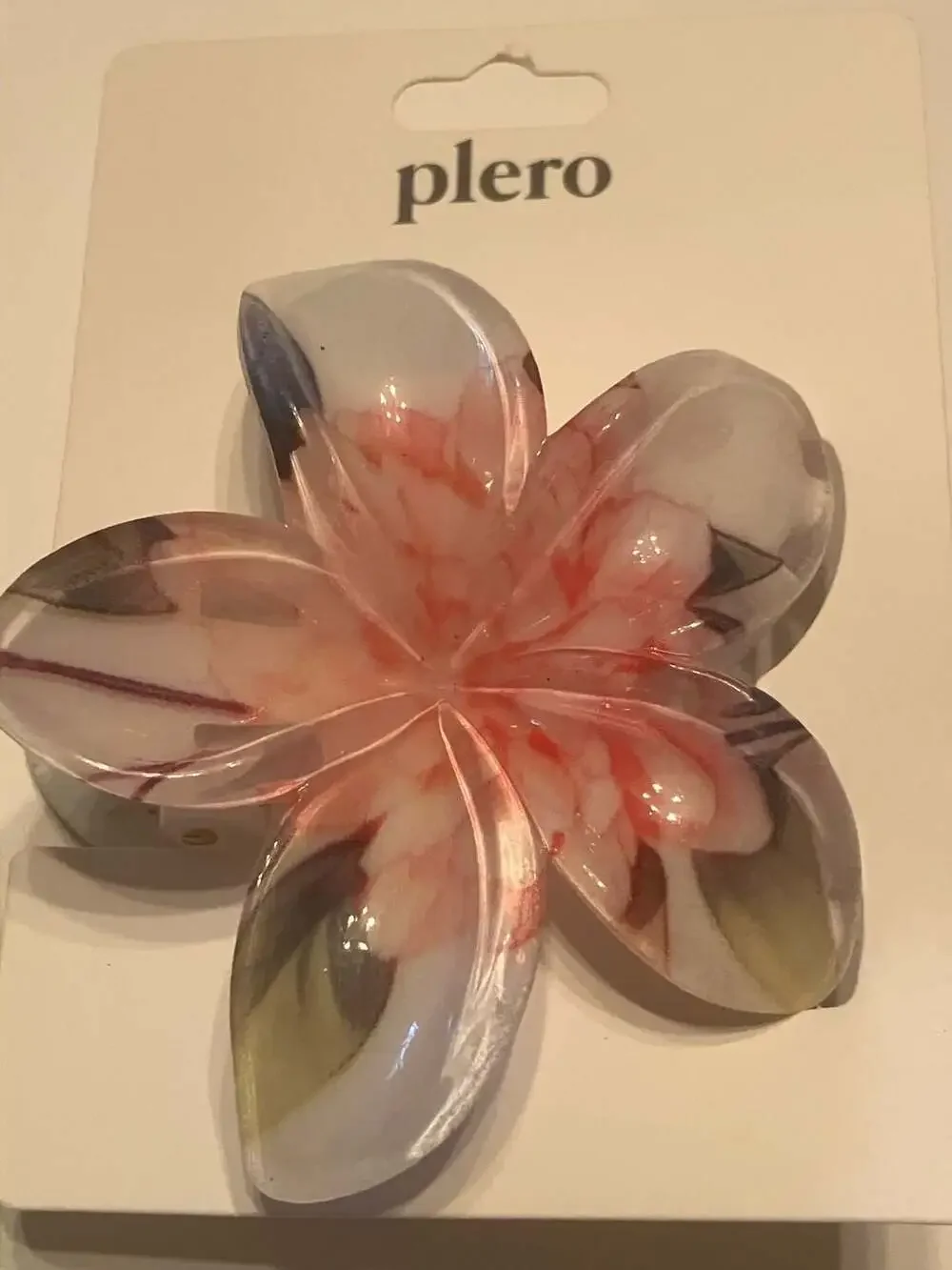 Plero Acrylic Floral Hair Claw Clip Pink Flower Hair Accessory